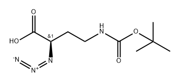 (2R)-2-Azido-4-[(2-methylpropan-2-yl)oxycarbonylamino]butanoic acid Struktur