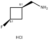 Cyclobutanemethanamine, 3-fluoro-, hydrochloride (1:1), cis- Struktur