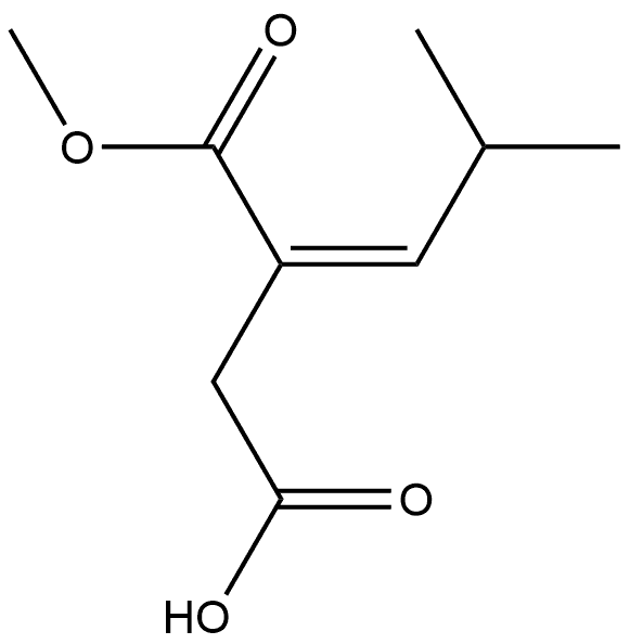 (Z)-3-(methoxycarbonyl)-5-methylhex-3-enoic acid Struktur