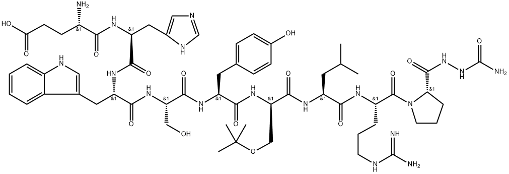 (Glu1,D-Ser(tBu)6,Azagly10)-LHRH Struktur