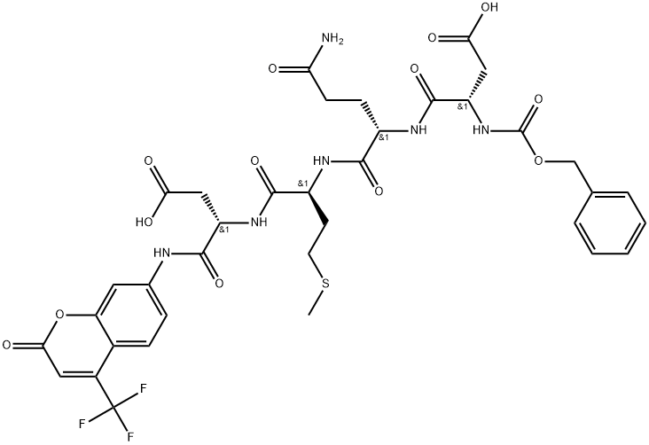 Z-ASP-GLN-MET-ASP-AFC Struktur