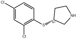 (R)-3-((2,4-Dichlorophenyl)thio)pyrrolidine Struktur