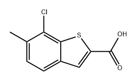 7-chloro-6-methylbenzo[b]thiophene-2-carboxylic acid Struktur