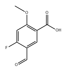 4-fluoro-5-formyl-2-methoxybenzoic acid Struktur