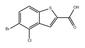 5-bromo-4-chlorobenzo[b]thiophene-2-carboxylic acid Struktur