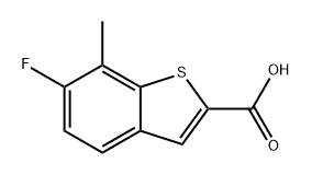 6-fluoro-7-methylbenzo[b]thiophene-2-carboxylic acid Struktur