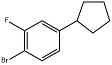 Benzene, 1-bromo-4-cyclopentyl-2-fluoro- Struktur