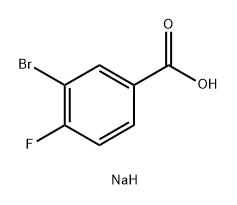 Benzoicacid,3-bromo-4-fluoro-,sodiumsalt(1:1) Struktur