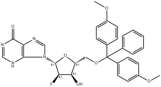 5-O-DMT-2-FLUORO-2-DEOXYINOSINE Struktur