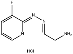 1,2,4-Triazolo[4,3-a]pyridine-3-methanamine, 8-fluoro-, hydrochloride (1:1) Struktur