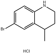 6-Bromo-4-methyl-1,2,3,4-tetrahydroquinoline hydrochloride Struktur