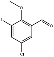 5-Chloro-3-iodo-2-methoxy-benzaldehyde Struktur