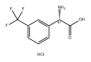 (S)-2-Amino-2-(3-trifluoromethylphenyl)acetic acid hydrochloride Struktur