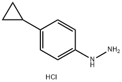 Hydrazine, (4-cyclopropylphenyl)-, hydrochloride (1:1) Struktur