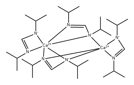 Bis(N,N-di-i-propylformamidinato)calcium(II) dimer, (99.99 %-Ca) PURATREM Struktur