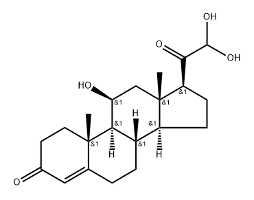 17-Dehydro-21-hydroxy Hydrocortisone Struktur