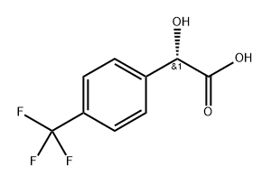 Benzeneacetic acid, α-hydroxy-4-(trifluoromethyl)-, (αS)- Struktur