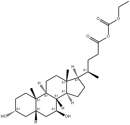 Cholan-24-oic acid, 3,7-dihydroxy-, anhydride with ethyl hydrogen carbonate, (3α,5β,7β)-