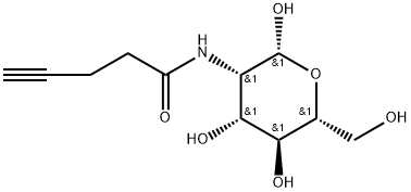 β-D-Mannopyranose, 2-deoxy-2-[(1-oxo-4-pentyn-1-yl)amino]- Struktur