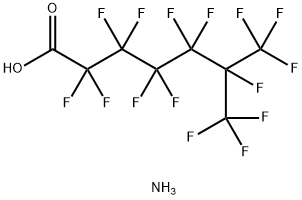 Heptanoic acid, 2,2,3,3,4,4,5,5,6,7,7,7-dodecafluoro-6-(trifluoromethyl)-, ammonium salt (1:1) Struktur