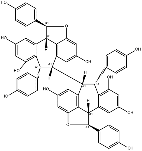 (+)-ISOHOPEAPHENOL Struktur