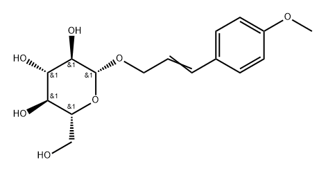 3-(4-Methoxyphenyl)-2-propenyl β-D-glucopyranoside Struktur