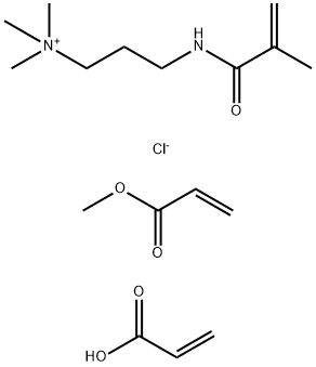 N,N,N-Trimethyl-3-[(2-methyl-1-oxo-2-propenyl)amino]-1-propanaminium, chloride polymer with methyl 2-propenoate and 2-propenoic acid, sodium salt Struktur