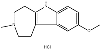 9-Methoxy-3-methyl-1,2,3,4,5,6-hexahydroazepino[4,5-b]indole hydrochloride Struktur