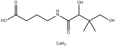 Butyric acid, 4-(2,4-dihydroxy-3,3-dimethylbutyramido)-, calcium salt (2:1) (8CI) Struktur