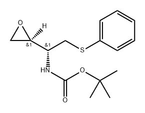 (2S,3R)-N-BOC-3-AMINO)-1,2-EPOXY-4-(PHENYLTHIOBUTANE) Struktur