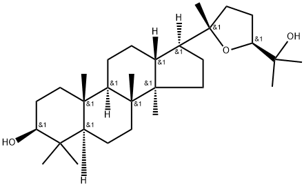 (20S,24S)-20,24-Epoxydammarane-3β,25-diol Struktur