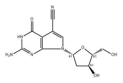 7-Cyano-7-deaza-2'-deoxy guanosine Struktur