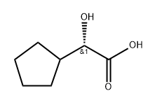 Cyclopentaneacetic acid, α-hydroxy-, (αS)- Struktur