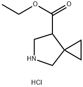 5-Azaspiro[2.4]heptane-7-carboxylic acid, ethyl ester, hydrochloride (1:1) Struktur