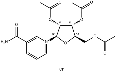 3-Carbamoyl-1-(β-D-ribofuranosyl)pyridinium triacetate chloride Struktur