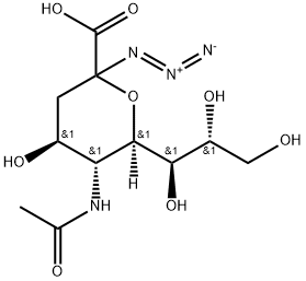 N-Acetyl-2-deoxy-2-azido-alpha-neuraminic Acid Struktur