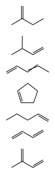 Cyclopentene, polymer with 1,3-butadiene, 2-methyl-1,3-butadiene, 2-methyl-1-butene, 3-methyl-1-butene, 1,3-pentadiene and 1-pentene Struktur