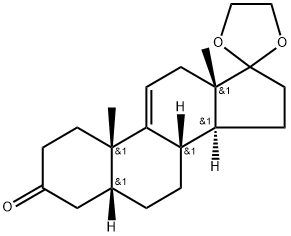 Androst-9(11)-ene-3,17-dione, cyclic 17-(1,2-ethanediyl acetal), (5β)- Struktur