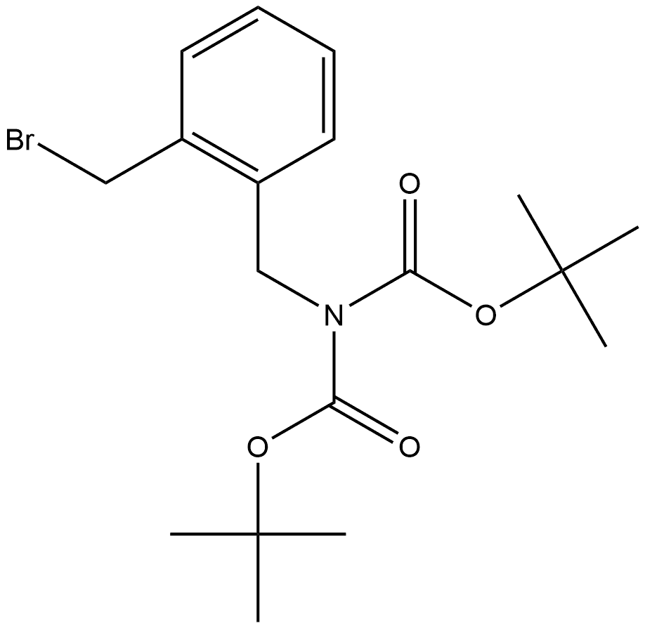 Imidodicarbonic acid, 2-[[2-(bromomethyl)phenyl]methyl]-, 1,3-bis(1,1-dimethylethyl) ester Structure