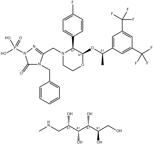 Fosaprepitant N-Benzyl Impurity Dimeglumine Struktur