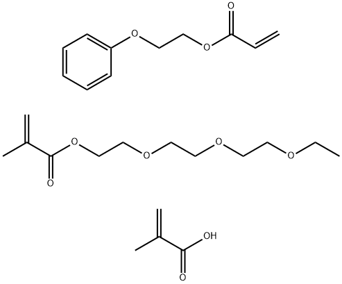 2-Methyl-2-propenoic acid polymer with 2-[2-(2-ethoxyethoxy)ethoxy]ethyl 2-methyl-2-propenoate and 2-phenoxyethyl 2-propenoate, graft Struktur