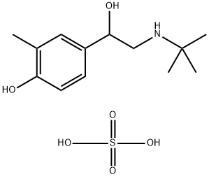 Benzenemethanol, α-[[(1,1-dimethylethyl)amino]methyl]-4-hydroxy-3-methyl-, sulfate (2:1) Struktur