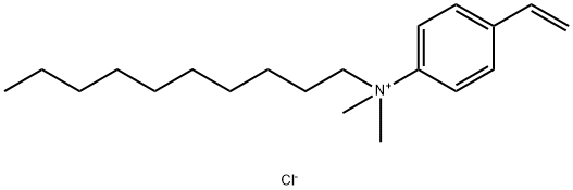 N-decy-N,N-dimethyl -4-(ethenyl)benzenaminium chloride (1:1) Struktur