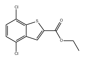 ethyl 4,7-dichloro-1-benzothiophene-2-carboxylate Struktur