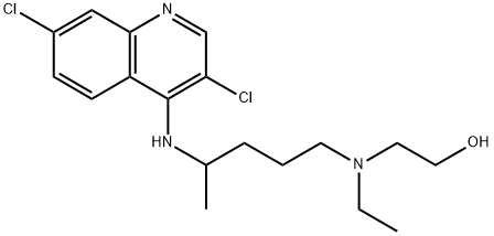 Ethanol, 2-[[4-[(3,7-dichloro-4-quinolinyl)amino]pentyl]ethylamino]- Struktur