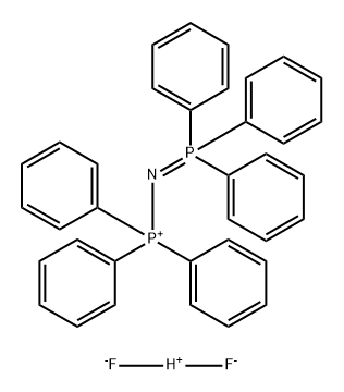 Bis(triphenyl-λ5-phosphanylidene)ammonium hydrogendifluoride Struktur