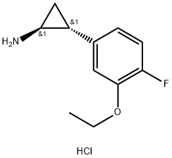 (1S,2R)-rel-2-(3-ethoxy-4-fluorophenyl)cyclopropan-1-amine hydrochloride Struktur