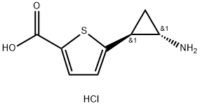 5-[(1S,2S)-rel-2-aminocyclopropyl]thiophene-2-carboxylic acid hydrochloride Struktur