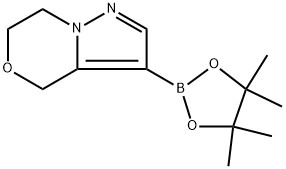 4H-Pyrazolo[5,1-c][1,4]oxazine, 6,7-dihydro-3-(4,4,5,5-tetramethyl-1,3,2-dioxaborolan-2-yl)- Struktur