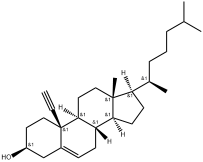 19-Norcholest-5-en-3-ol, 10-ethynyl-, (3β)- Struktur